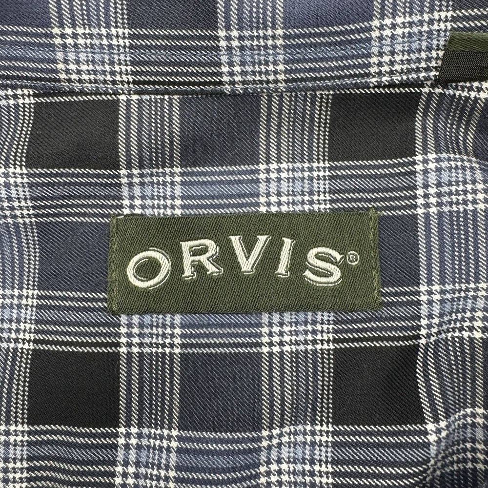 Orvis Signature Twill Men's Button Down Shirt. Size XL Blue Plaid. 100% Cotton - Picture 4 of 12